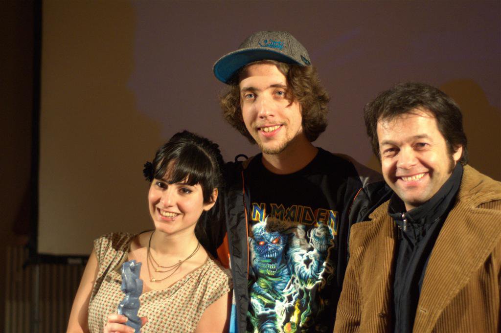 Preisverleihung Clipaward an Yvonne Riehle, Robert Führer und Kolja van Boekel